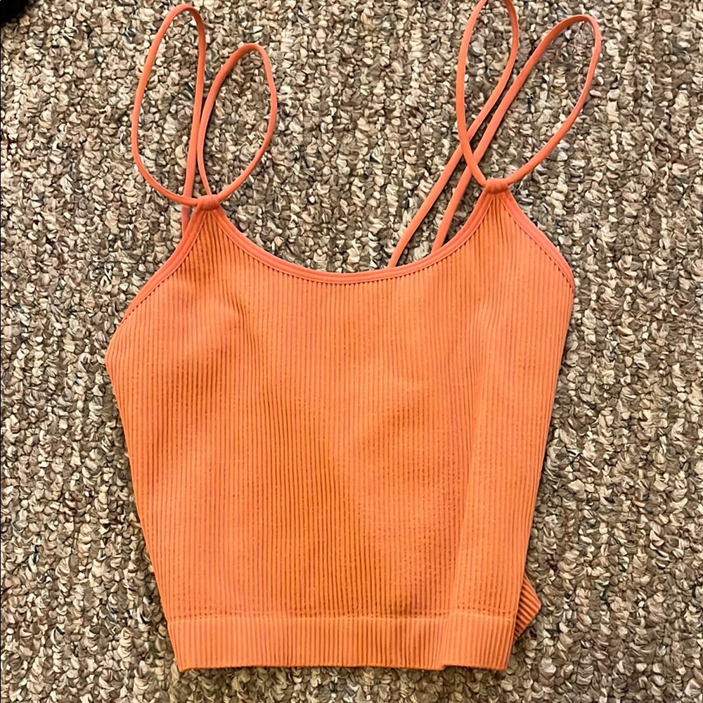 Target Orange Ribbed Camisole Top